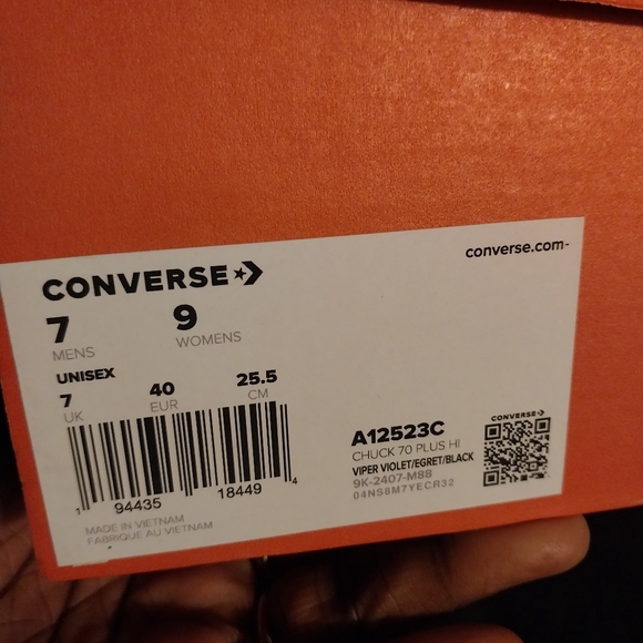 New Violet Chuck 70 Plus High Sneakers - Picture 9 of 10